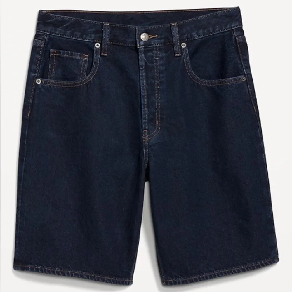 OLD NAVY Mid-Rise Baggy Jean Bermuda Shorts 9-inch inseam Size 12 NEW - Picture 15 of 15